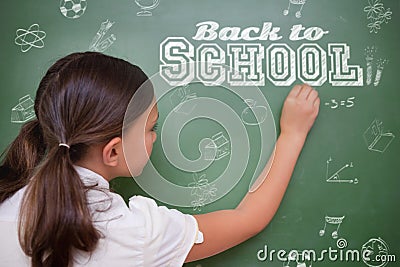 Composite image of back to school message Stock Photo