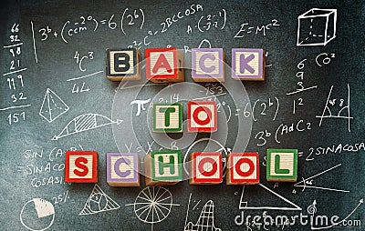 Composite image of back to school message Stock Photo