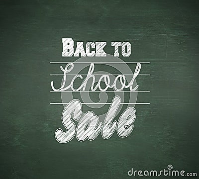 Composite image of back to school sale message Stock Photo