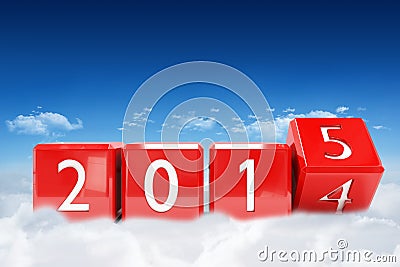 Composite image of 2015 blocks Stock Photo