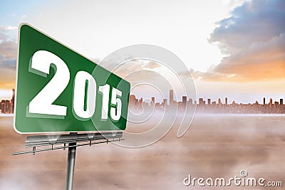 Composite image of 2015 in bold grey Stock Photo