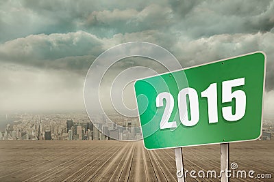 Composite image of 2015 in bold grey Stock Photo