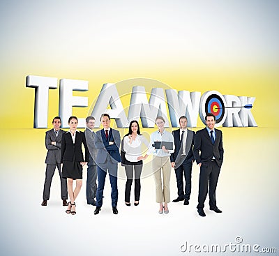 Composite image of business team Stock Photo