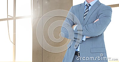 Composite image of Businessman Torso Stock Photo