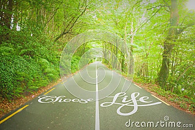 Composite image of choose life Stock Photo