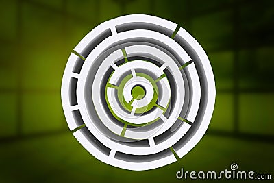 Composite image of circle maze Stock Photo