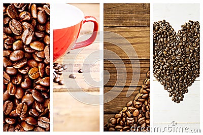 Composite image of close up of coffee seeds Stock Photo