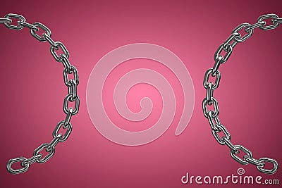 Composite image of close up 3d image of broken round chain Stock Photo