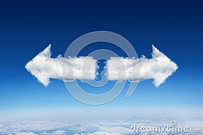 Composite image of cloud arrows Stock Photo