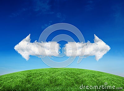 Composite image of cloud arrows Stock Photo