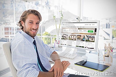 Composite image of composite image of property web site Stock Photo