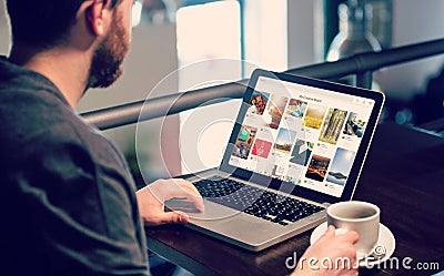 Composite image of composite image of website page Stock Photo