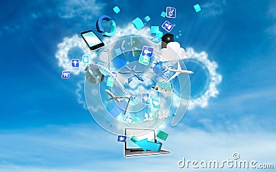 Composite image of computer applications Stock Photo