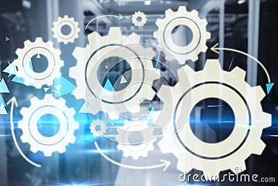 Composite image of digital composite image of gears 3d Stock Photo