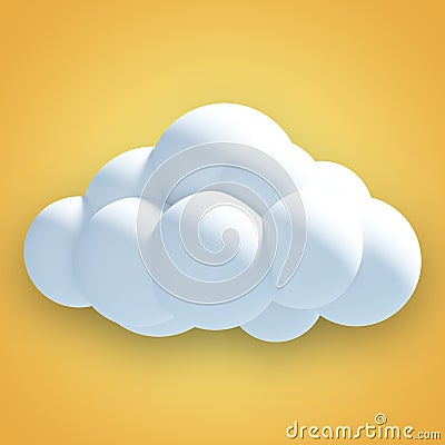 Composite image of digitally generated image of cloud 3d Stock Photo