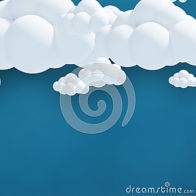 Composite image of digitally generated image of clouds 3d Stock Photo