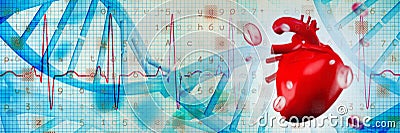 Composite image of digitally generated image of heart Stock Photo