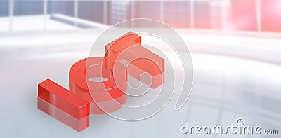 Composite image of digitally generated image of internet of things in red color 3d Stock Photo