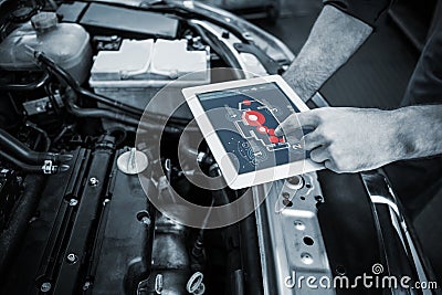 Composite image of engine interface Stock Photo