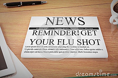 Composite image of flu shot reminder Stock Photo