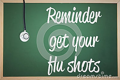 Composite image of flu shot reminder Stock Photo