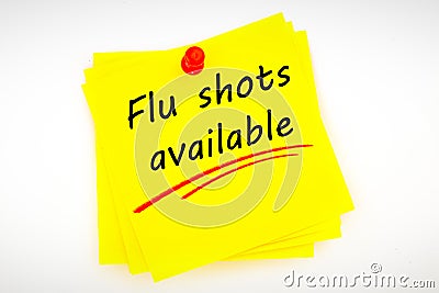 Composite image of flu shots available Stock Photo