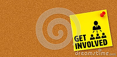 Composite image of get involved Stock Photo