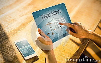 Composite image of graphic interface of lawyer contact form Stock Photo