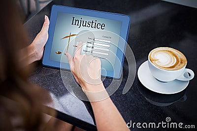 Composite image of graphic interface of lawyer contact form Stock Photo