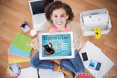 Composite image of graphic interface of lawyer contact form Stock Photo