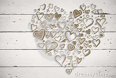 Composite image of grey heart Stock Photo