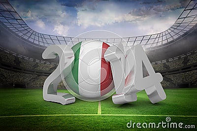 Composite image of italy world cup 2014 Stock Photo