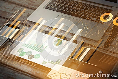 Composite image of laptop smartphone tablet notebook and watch Stock Photo