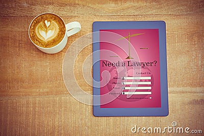 Composite image of lawyer contact form Stock Photo