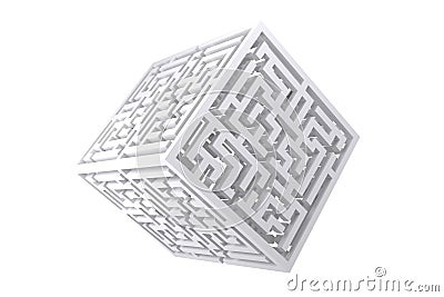Composite image of maze cube Stock Photo