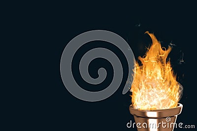 Composite image of the olympic fire Stock Photo