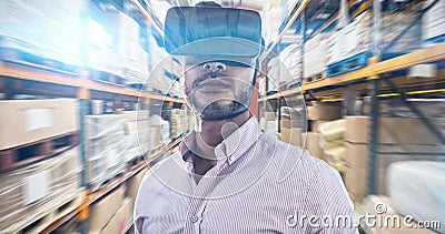 Composite image of portrait of businessman holding virtual glasses Stock Photo