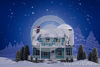 Composite image of santa playing electric guitar Stock Photo