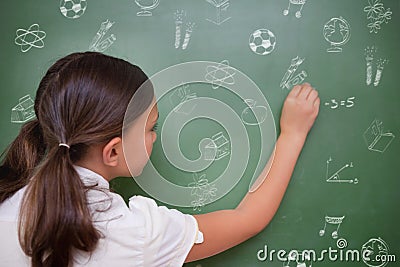 Composite image of school doodles Stock Photo