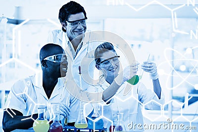 Composite image of science graphic Stock Photo