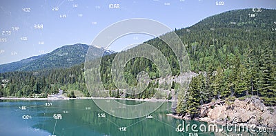 Composite image of screen with times Stock Photo