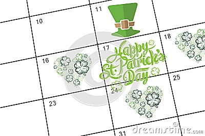 Composite image of shamrock images heart Stock Photo