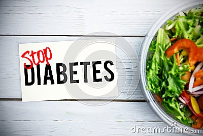 Composite image of stop diabetes Stock Photo