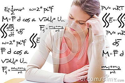 Composite image of student studying Stock Photo