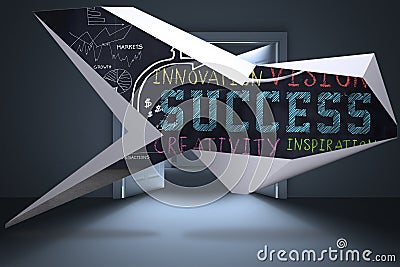 Composite image of success plan on abstract screen Stock Photo