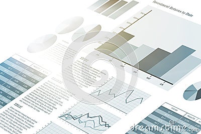 Composite image of various graph representation Stock Photo