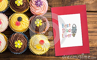 Composite image of word best dad ever Stock Photo