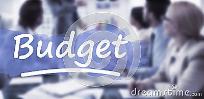 Composite image of word budget underlined Stock Photo