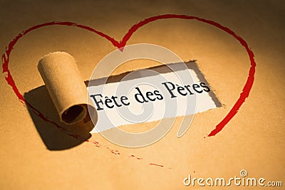 Composite image of word fete des pÃ¨res Stock Photo