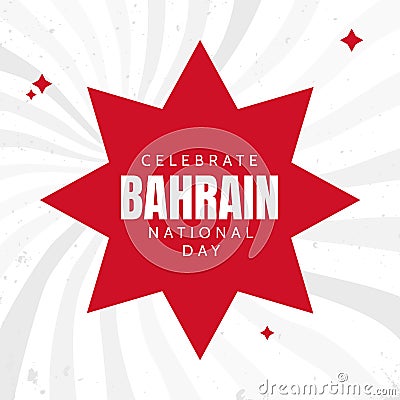 Composition of bahrain national day text over red stars Stock Photo